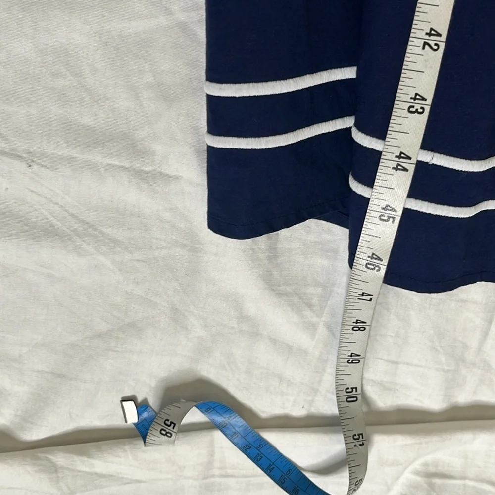 Vineyard Vines Women's Poplin Rib Mix Midi Dress size S Navy Preppy Country Club - Picture 15 of 15